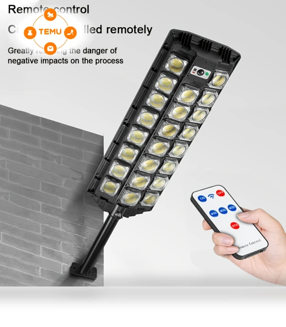 Solar-powered Outdoor Sensor Light with Remote Control - Waterproof Motion Activated Security Wall Lamp — Outdoor Security & Flood Lighting