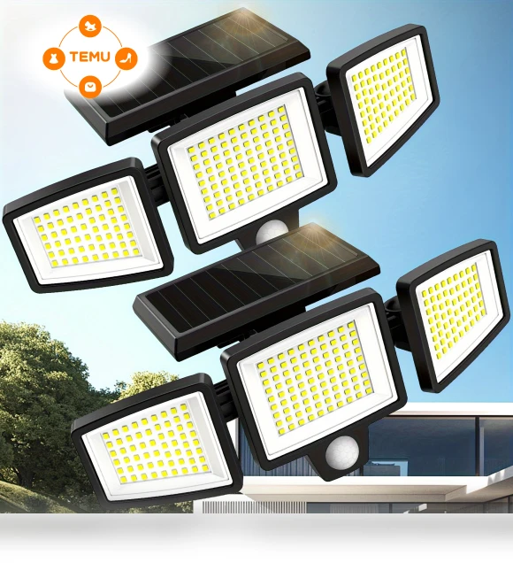 Solar Outdoor Light Set with Remote Control — Outdoor Security & Flood Lighting