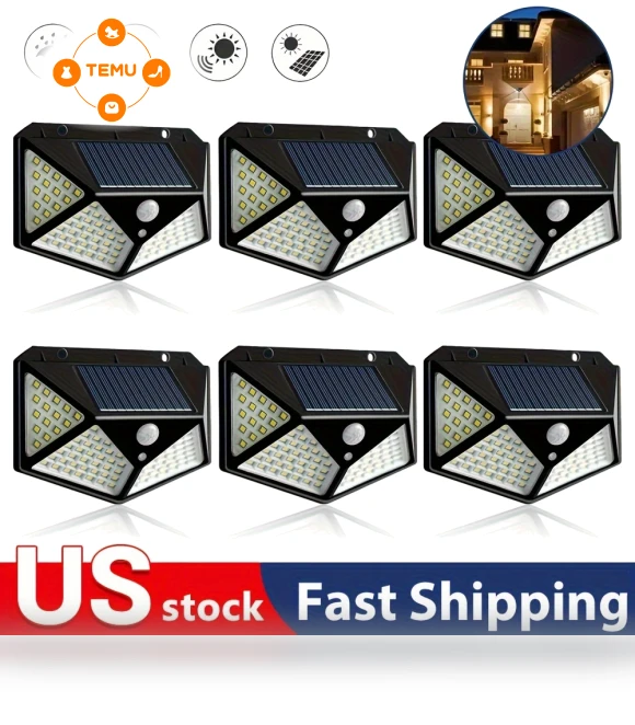 LED Solar Wall Light - Bright, Waterproof, 3-mode Sensor — Outdoor Wall Lighting