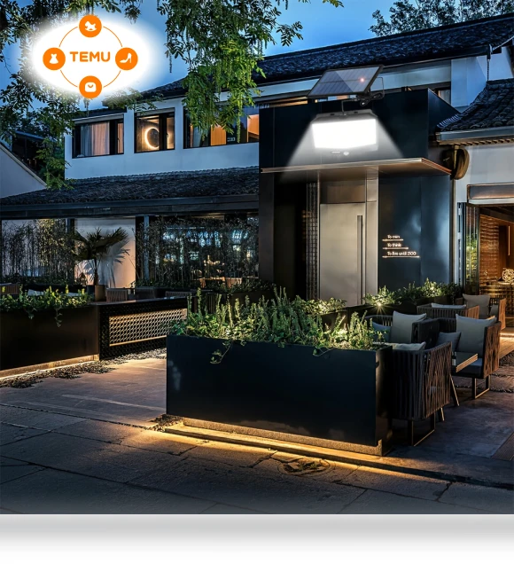 Super Bright 468 LED Solar Wall Light with PIR Motion Sensor — Outdoor Security & Flood Lighting