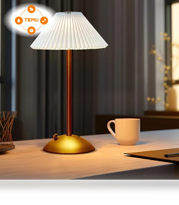 Portable LED Table Lamp with Touch Sensor, 3 Color Control, Rechargeable Desk Lamp — Study & Desk Lighting