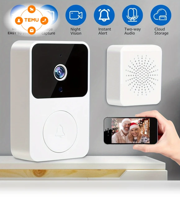 Smart Video Doorbell with Night Vision and Voice Change — Baby Monitors