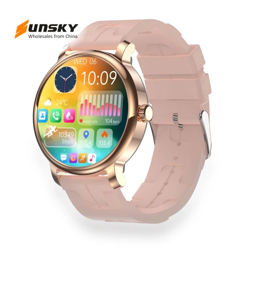 1.43 inch AMOLED Round Screen Silicone Strap Smart Watch — Smartwatches, LEMFO