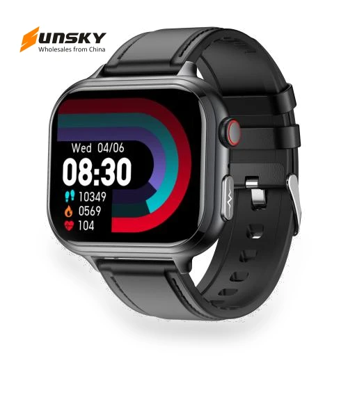 Horizontal Screen Leather Strap Smart Watch — Smartwatches