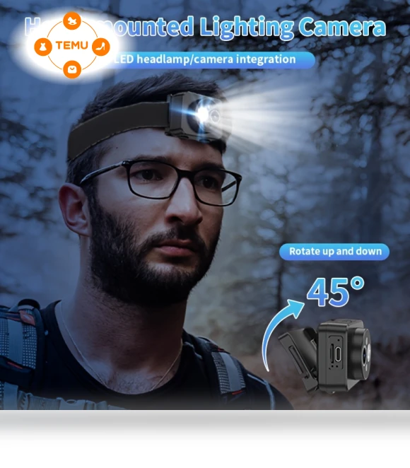 1080p Action Camera with Night Vision for Cycling — Wearable Cameras