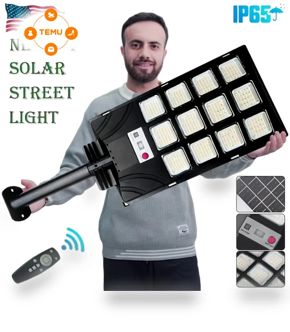 200W Solar Street Light with Motion Sensor and Remote Control — Street Lighting