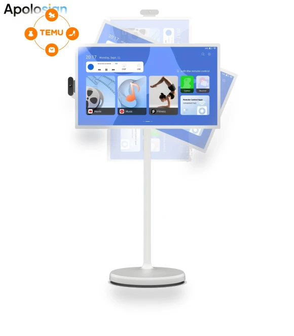 24 Inch Portable TV with Touch Screen, 8GB+128GB, 1080p FHD — Compact & Portable Televisions, Apolosign
