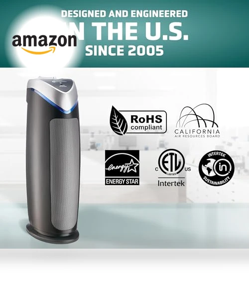 4-In-1 HEPA Air Purifier for Home, Large Rooms Up To 743 Sq. Ft. — Air Ionizers, GermGuardian