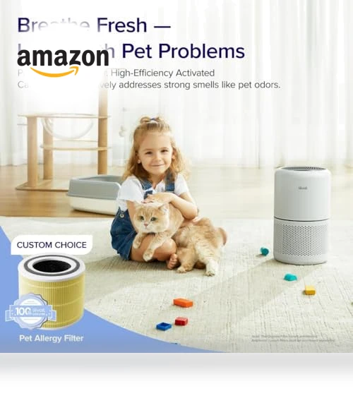 Air Purifier for Home Allergies Pets Hair in Bedroom, Covers Up to 1095 ft², 3-in-1 Filter with HEPA Sleep Mode — Air Ionizers, LEVOIT
