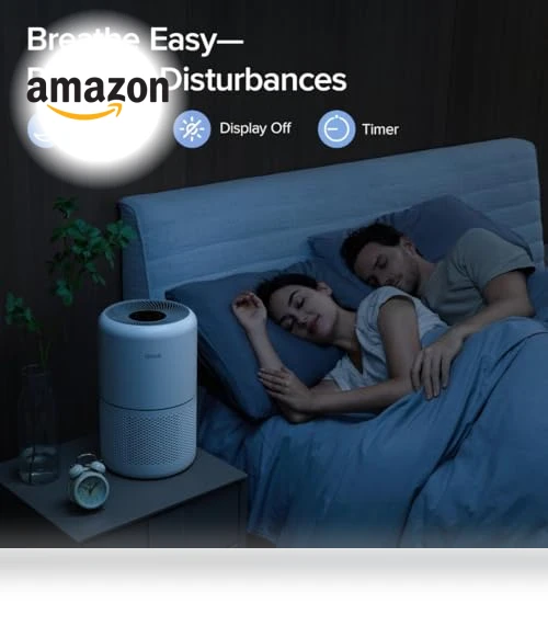 Air Purifier for Home Allergies Pets Hair in Bedroom, Covers Up to 1095 ft², 3-in-1 Filter with HEPA Sleep Mode — Air Ionizers, LEVOIT