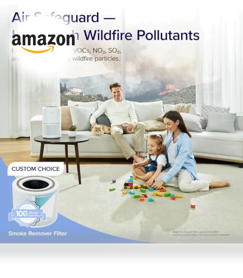 Air Purifier for Home Allergies Pets Hair in Bedroom, Covers Up to 1095 ft², 3-in-1 Filter with HEPA Sleep Mode — Air Ionizers, LEVOIT
