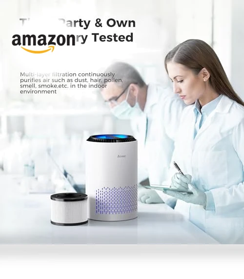 Air Purifier for Bedroom and Home with Sleep Mode and Speed Control — Electrostatic Air Purifiers, AROEVE