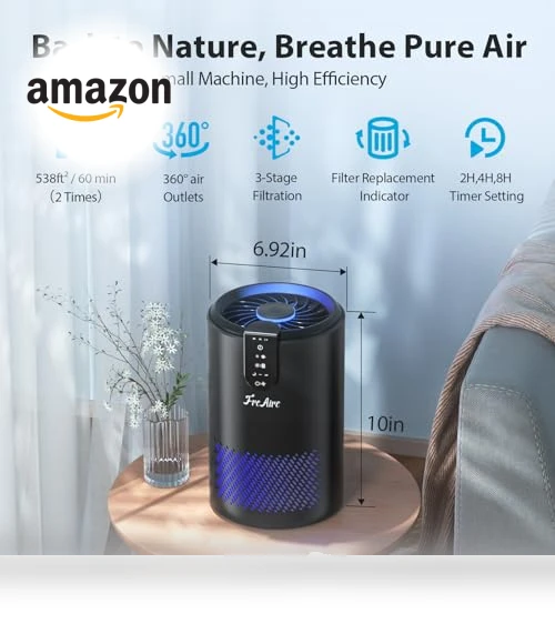 Air Purifier for Home with HEPA Filter, Sleep Mode, and Aromatherapy — Electrostatic Air Purifiers, FreAire
