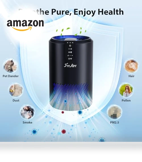 Air Purifier for Home with HEPA Filter, Sleep Mode, and Aromatherapy — Electrostatic Air Purifiers, FreAire