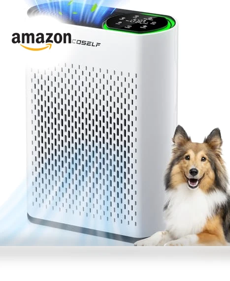 Air Purifier for Large Rooms up to 1400 Ft² with Air Quality Monitor — Electrostatic Air Purifiers, ECOSELF