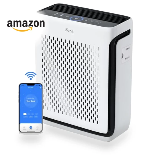 Air Purifier for Home Large Room with Air Quality Monitor, Smart WiFi, HEPA Sleep Mode — Electrostatic Air Purifiers, LEVOIT