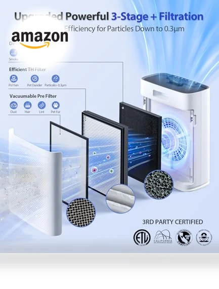 Smart Air Purifier for Large Rooms with PM2.5 Display and Aromatherapy — Electrostatic Air Purifiers, ECOSELF