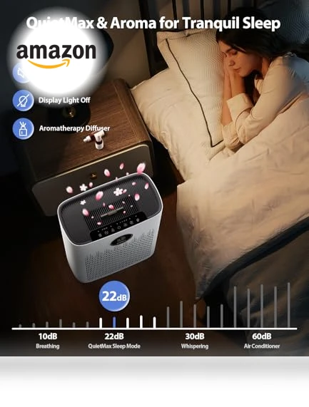 Smart Air Purifier for Large Rooms with PM2.5 Display and Aromatherapy — Electrostatic Air Purifiers, ECOSELF