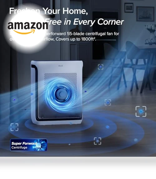 Smart WiFi Air Purifier for Large Rooms up to 1800 Ft² with HEPA Filter — Air Ionizers, LEVOIT