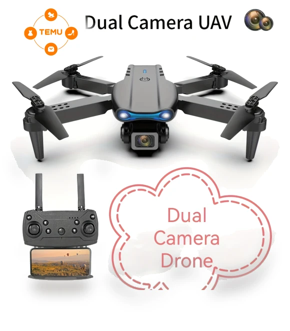 Foldable Quadcopter Drone with Wi-Fi, App Control & Obstacle Avoidance — Drones, E99