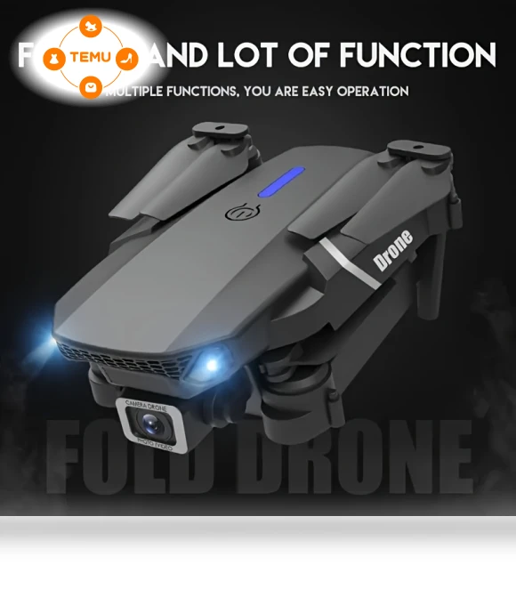 Foldable Drone with HD WiFi Dual Cameras and Obstacle Avoidance — Drones, E88