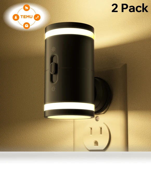 2-pack LED Night Lights with Dusk-to-Dawn Sensor — Night Lights