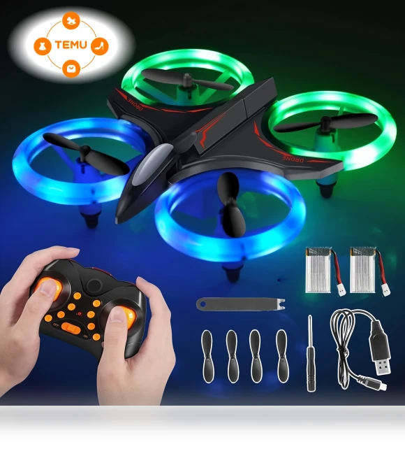 Mini LED Night Drone with Precision Control — Drones
