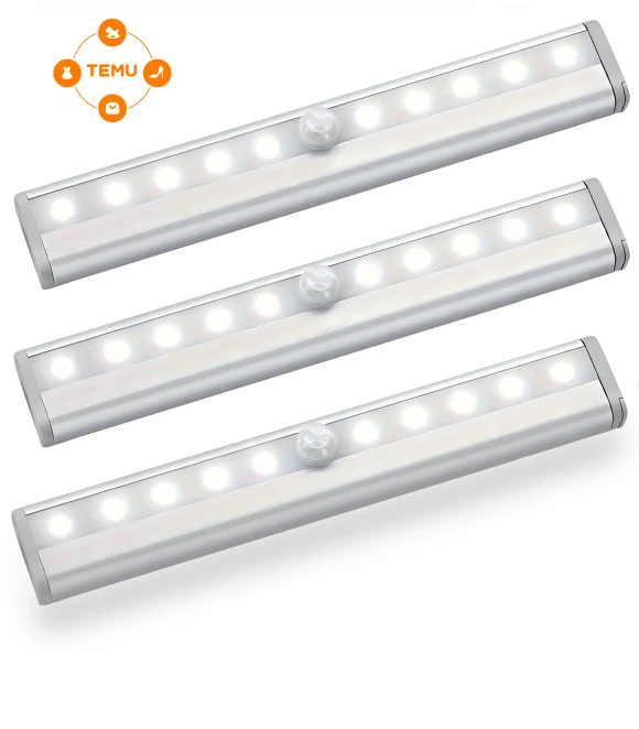 Wireless Motion Sensor LED Strips - 3pcs Under Cabinet Lights — Under-Cabinet Lights