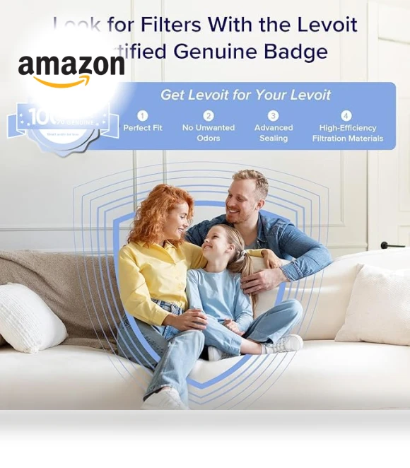Smart WiFi Air Purifier for Home Bedroom, HEPA Sleep Mode, 916 ft² Coverage — Electrostatic Air Purifiers, LEVOIT