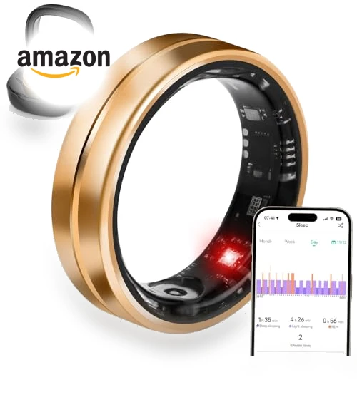 Smart Ring Fitness Tracker - Waterproof Health Monitor for Sleep, Heart, Blood Oxygen, Steps, Calories — Smart Rings, Dkeof