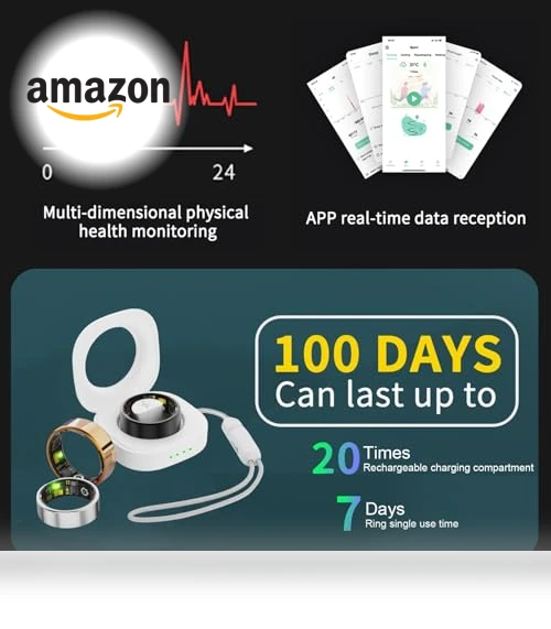 Smart Health Tracker Ring with Remote Photography, IP68 Waterproof — Smart Rings, UniJethro