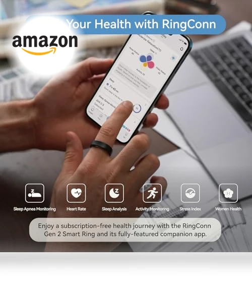 Smart Ring with Sleep Apnea Monitoring, 12-Day Battery Life, Health Tracker — Smart Rings, RingConn