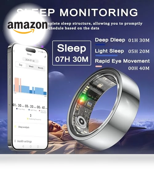Upgraded Smart Ring Health Tracker with Sleep, Step, Heart Rate, Blood Oxygen Monitoring — Smart Rings, Shenzhen Xinzhiyan Technology Co., Ltd.