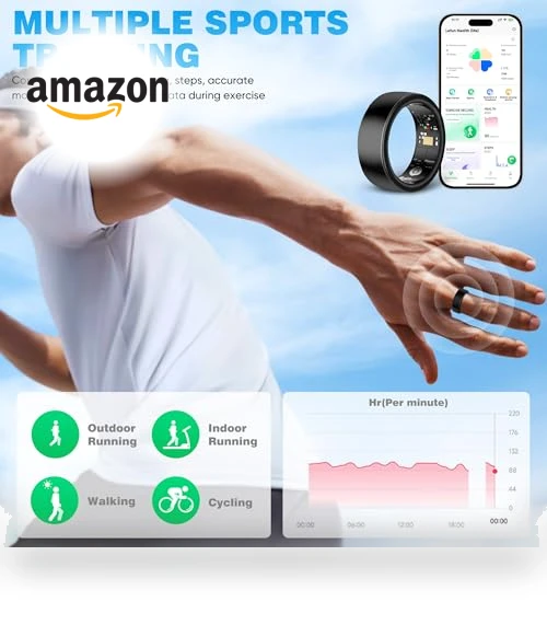 Smart Ring with Sleep and Step Tracker, IP68 Waterproof — Smart Rings, SSPATIOS