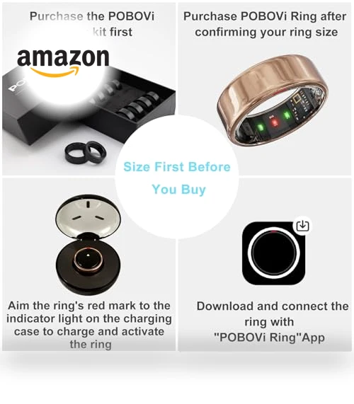 Smart Ring - Sleep/Stress/HR Tracker with Sizing Kit — Smart Rings, POBOVi