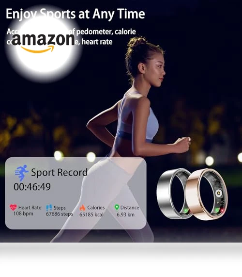 Smart Ring with Health Tracking, Sleep Monitor, Fitness Tracker — Smart Rings, Amwentu