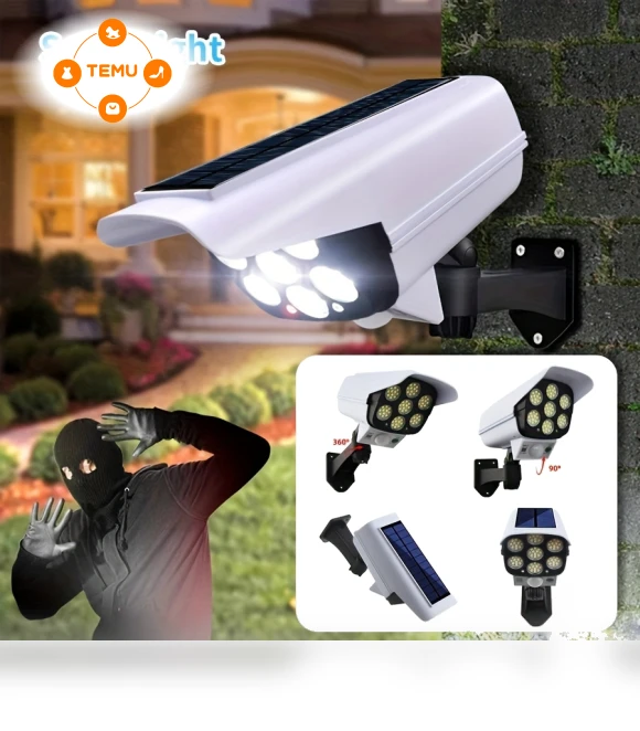 Solar-powered LED Surveillance Wall Lights with Motion Sensor — Motion Sensors