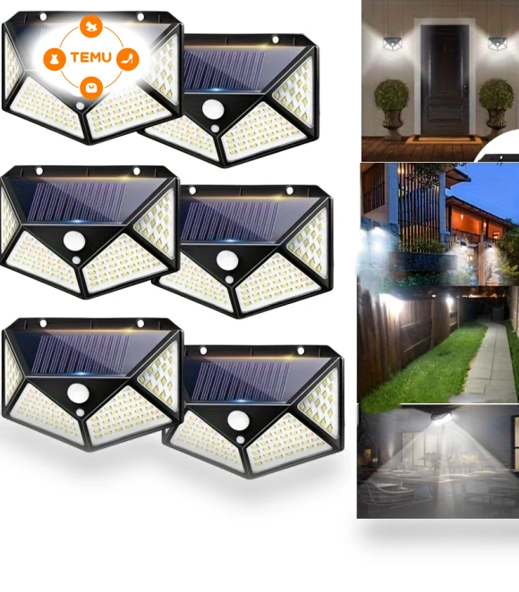 Solar Lamp Outdoor LED - Motion Sensor Security Lamp, 270° Range Lighting — Outdoor Security & Flood Lighting