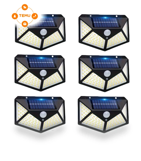 Outdoor Solar Motion Sensor Wall Lights with 100 LEDs — Outdoor Security & Flood Lighting