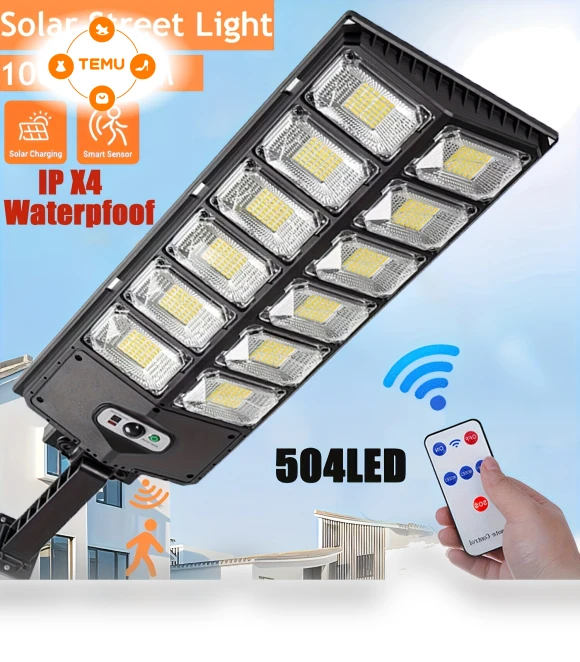 Outdoor Solar Street Light with Motion Sensor and Remote Control — Street Lighting