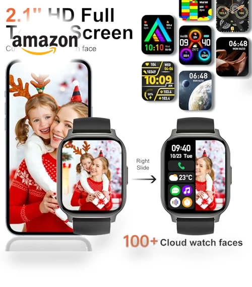 2.1" Smart Watch with Heart Rate Monitor, 120+ Sport Modes, IP68 Waterproof — Smartwatches, BP Doctor