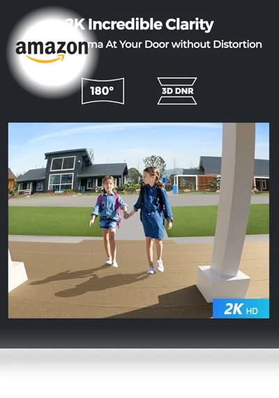 2K Video Doorbell WiFi Camera - Outdoor Security, Smart Detection, Local Storage — Cameras & Monitors, Reolink