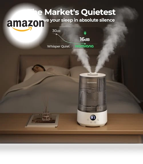 3.6 L Cool Mist Humidifier with Oil Diffuser and 7 Color Light — Air Moisturizers, Homvana