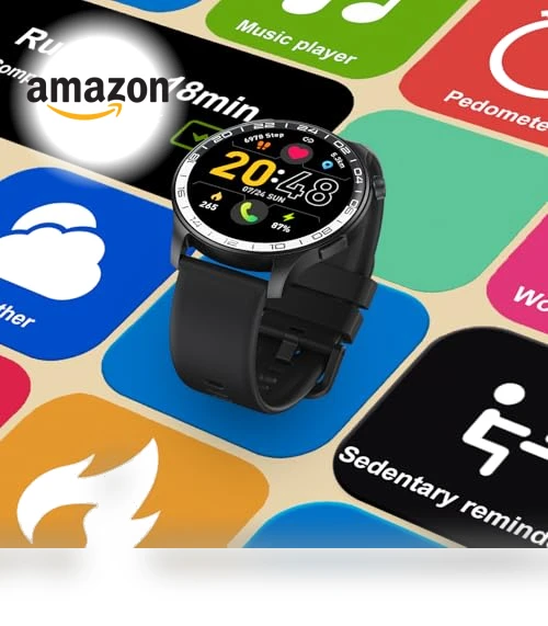 40mm AMOLED Touchscreen Smartwatch with Fitness Tracker — Smartwatches, Fempoin