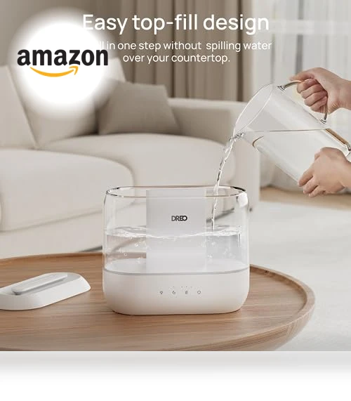 Top Fill 4L Supersized Cool Mist Humidifier — Air Moisturizers, Dreo