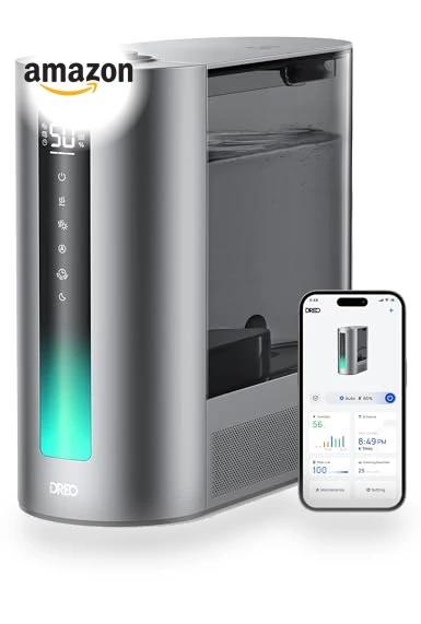 6L Smart Humidifier with Warm & Cool Mist for Large Rooms — Air Moisturizers, Dreo