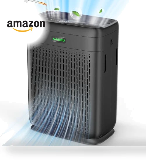 Large Room HEPA Air Purifier with PM 2.5 Display — Electrostatic Air Purifiers, AMEIFU