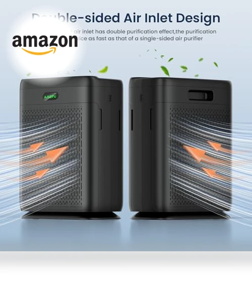 Large Room HEPA Air Purifier with PM 2.5 Display — Electrostatic Air Purifiers, AMEIFU
