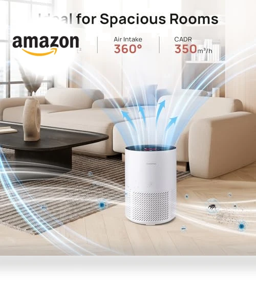 Large Room Air Purifier with Air Quality Sensors — Electrostatic Air Purifiers, CLARSTON