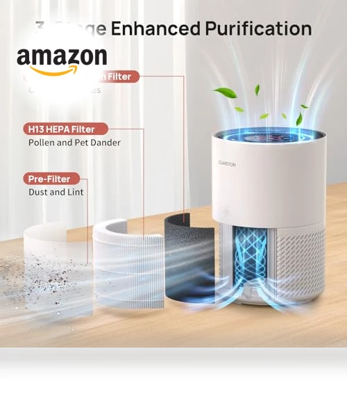 Large Room Air Purifier with Air Quality Sensors — Electrostatic Air Purifiers, CLARSTON